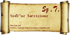 Szász Tarziciusz névjegykártya